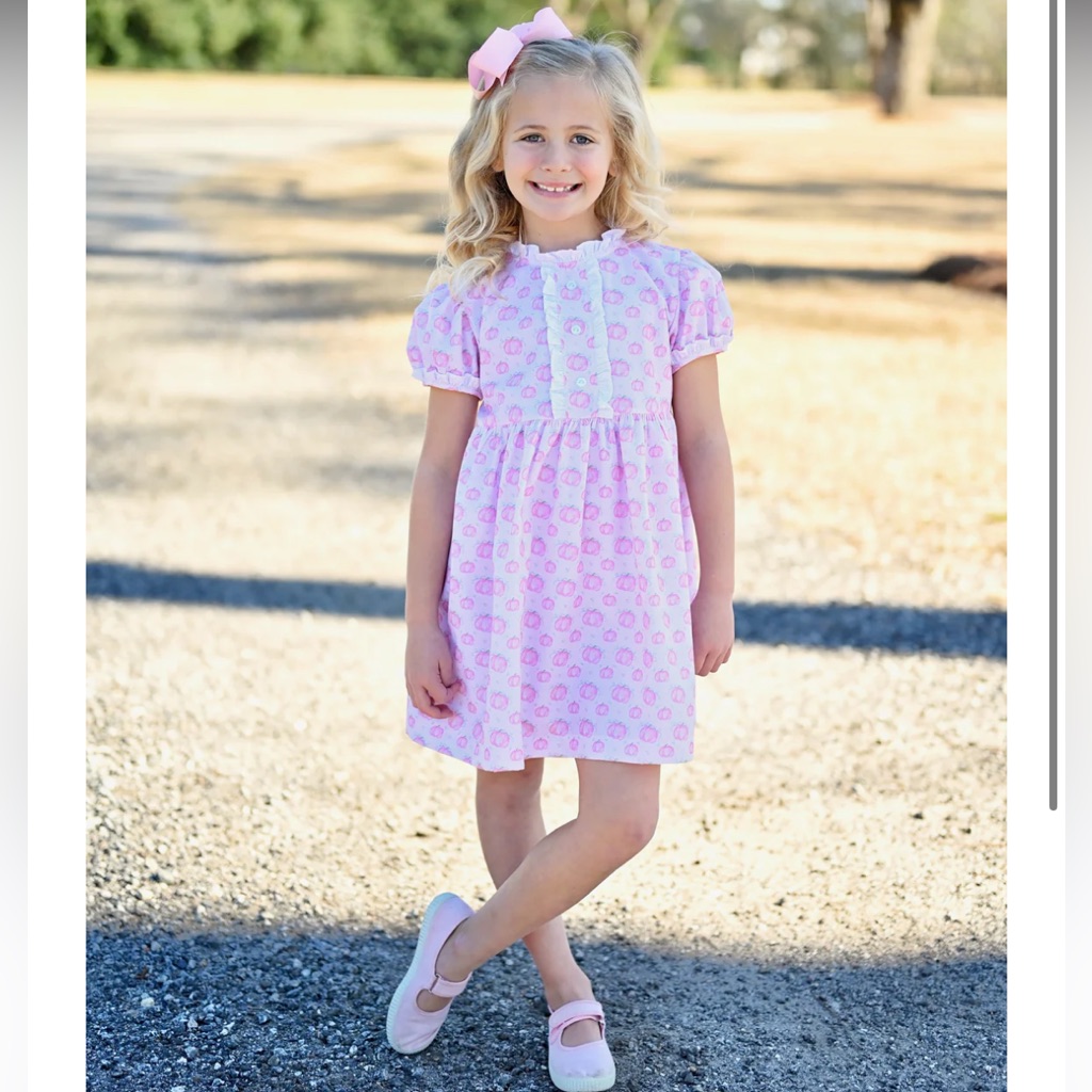 James & Lottie Pink Pumpkin Annie Dress